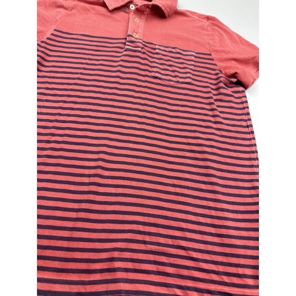 Boys Vineyard Vines Collared Shirt Red with Navy stripes - Picture 4 of 4